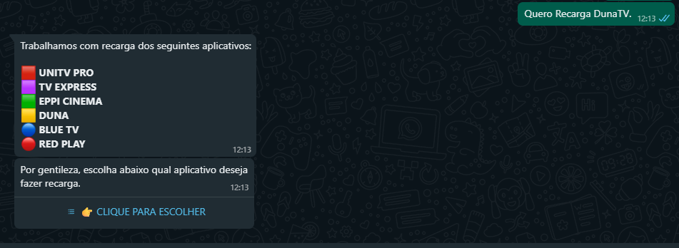 recarga RedPlay pelo whatsapp